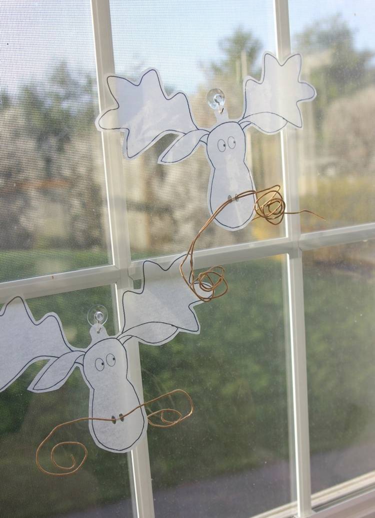 obrázky okien na vianočné dekorácie sobieho drôtu biele
