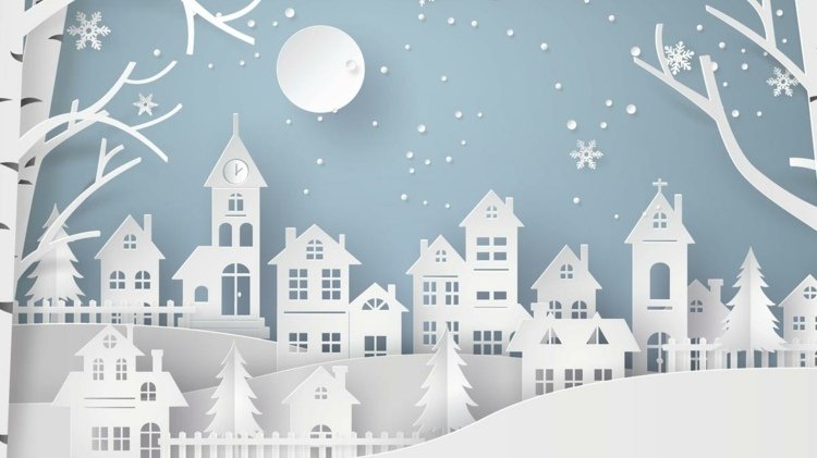 Vystrihnite krajinky z papiera a usporiadajte ich na okno alebo stenu