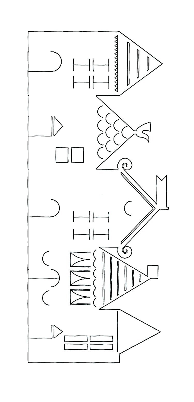 Vystrihnite dedinu z papiera - šablónu na vytlačenie Vystrihnite dedinu z papiera - šablónu na vytlačenie