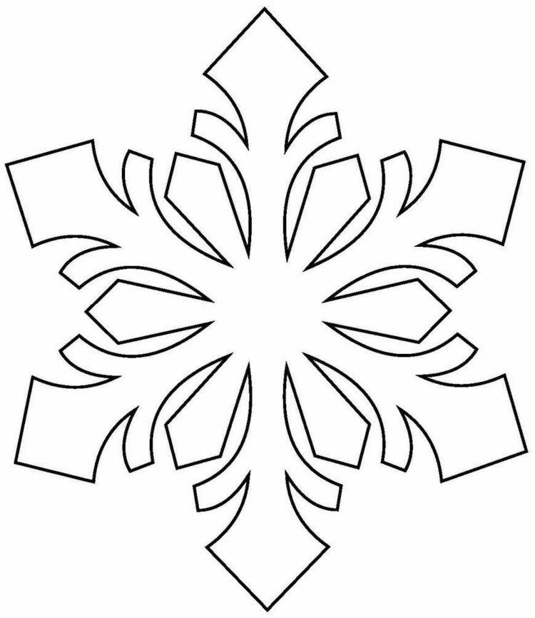 Snehová vločka na vystrihnutie pre deti i dospelých ako ozdoba okna