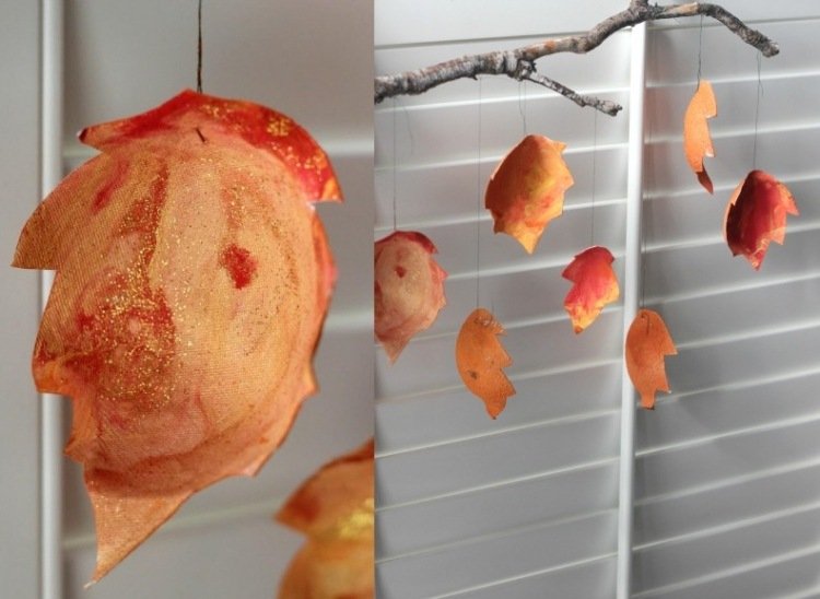 okenná dekorácia-jeseň-deti-drotár-mobil-konár-závesný-kartón na vajíčka