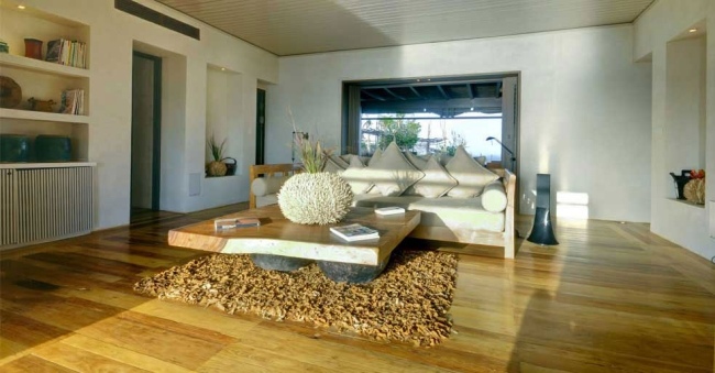 Vily ópia prázdninové vily s drevenými podlahami v safari štýle Dovolenkové vily Opium Mustique v štýle safari v štýle drevených podláh