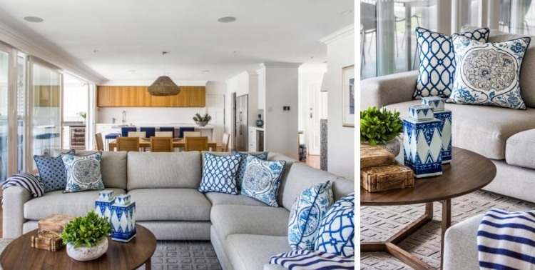 Rekreačný byt pri mori-dekorácia-obývačka-dekorácia-svetlo-biela-sivá-modrá-detaily-drevo