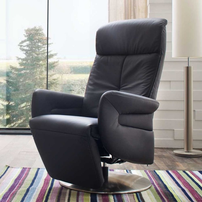 Relaxačné kreslo-Dresna od TopDesign-potiahnuté hovädzou kožou v čiernej farbe Relaxačná stolička-Dresna-pravá koža-čierna-TopDesign-potiahnutá hovädzou kožou