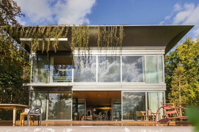 Montovaný dom má ekologické vlastnosti fasáda domu nápad nápad okno terasa záhrada