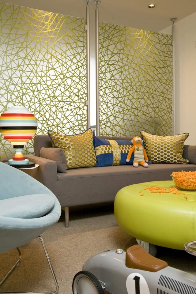 Nápady na dizajn priečkových stien-obývacie priestory definujú systém posuvných dverí-Grace HomeDesign Návrh deliacej steny obývacia izba nápady posuvné dvere systém-Grace HomeDesign