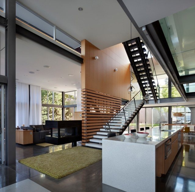 systém schodiskových priečok Transparentnosť - veľkorysý pocit z priestoru Cobb -Architects schodisko oceľové schodisko priečka systém priehľadnosť - veľkorysý pocit priestoru