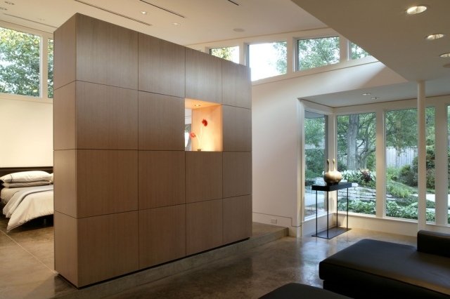 pevná priečka-inteligentná organizácia-prehľadné usporiadanie-návrh + vývoj Oddeľovač miestností, drevená pevná priečka, inteligentná organizácia