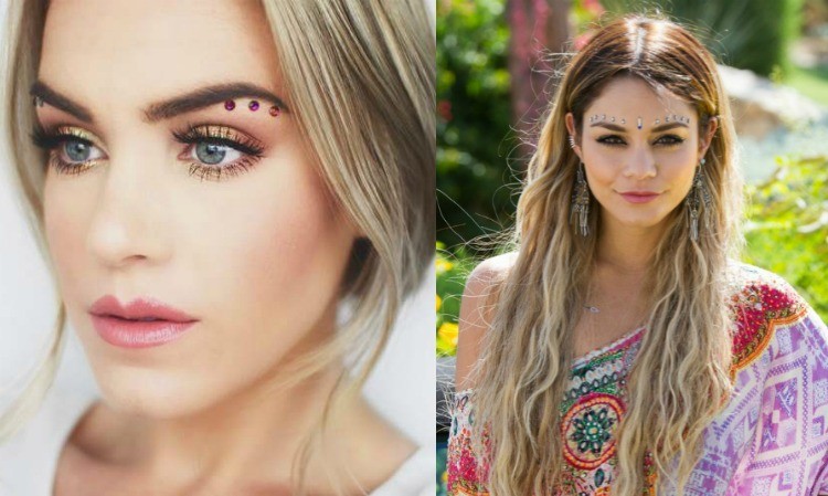 namiesto nadmerného make-upu používajte samolepiace kamienky festival-look-móda-koža-šperky-samolepiace-kamienky