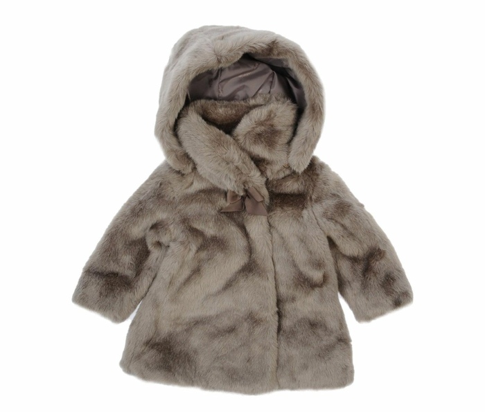 Zimná bunda pre deti - vyrobená z umelej kožušiny Detská zimná bunda roztomilá detská móda z umelej kožušiny