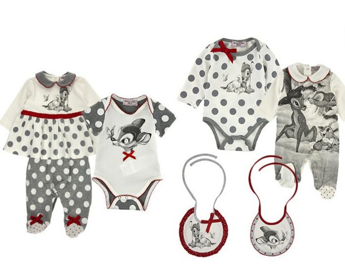 Motívy Bambi zdobia rimpery a podbradníky sladké detské oblečenie Bambi motívy detské ramienka