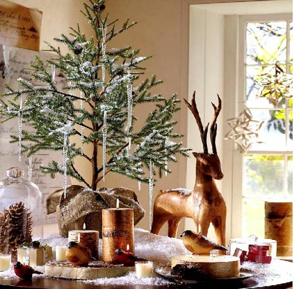 efektná vianočná dekorácia figúrka sobieho dreva Vianočná dekorácia figúrka zo sobieho dreva sviečky váza na kmeň stromu