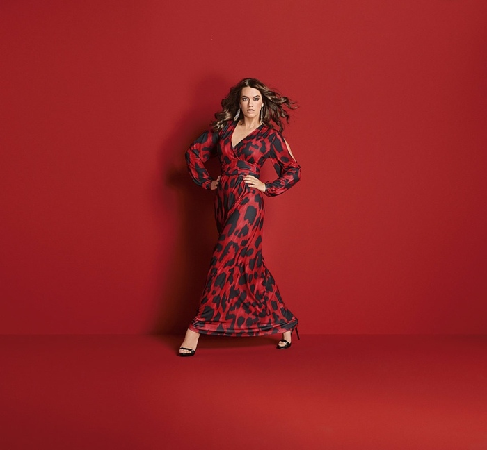 slávnostné šaty s textilnou potlačou Otto de Maxi-šaty-od-Otto-Anna-Scholz-rameno