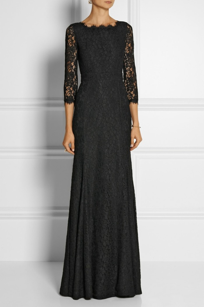 spoločenské šaty po zem od Diane Fürstenberg Diane-von-Fürstenberg-čierne-večerné-šaty-sieť-a-porter