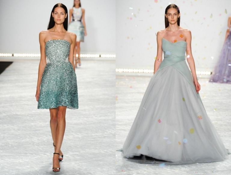 pastelové farby k šatám Monique Lhuillier slávnostné šaty-jar-leto-svadba-pastel-Monique-Lhuillier