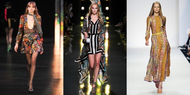 Vzory 70. rokov a vzdušné strihy slávnostné šaty -jaro-leto-dlhé-70. roky-vzor-farebné