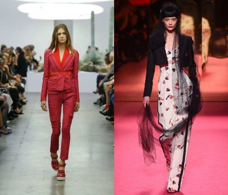 ženské farby a prehnané strihy slávnostné šaty-jar-leto-oblek-postava-objímanie-vzorované-ľadovec