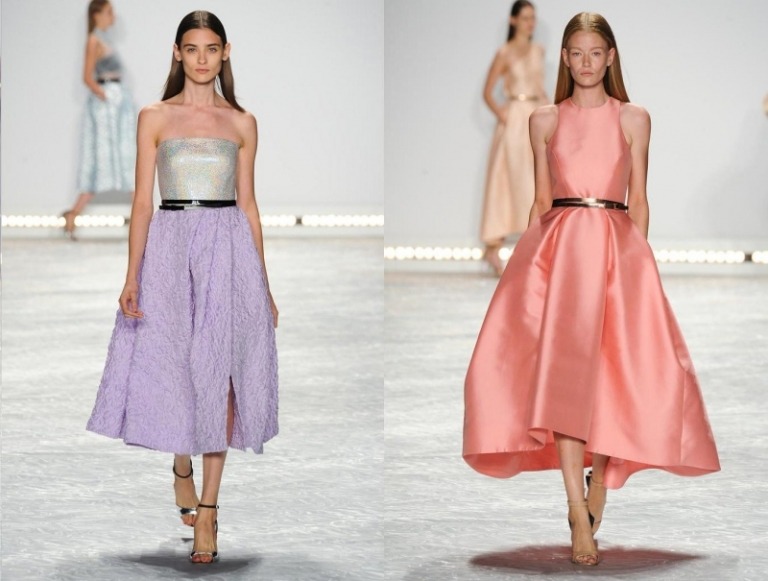 Šaty v pastelových tónoch vhodné na letnú svadbu slávnostné šaty-jar-leto-svadba-pastelové-farby-Monique-Lhuillier