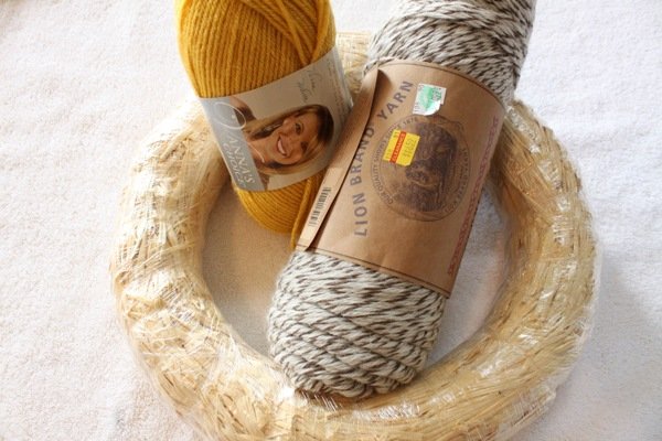 Vyrobte si vlastnú priadzu-jesenný veniec