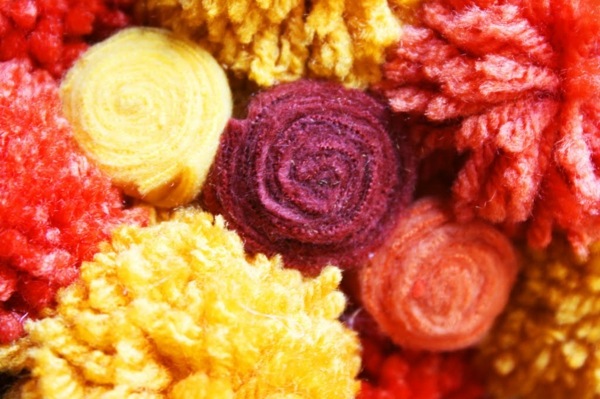 cítil ružový jesenný veniec