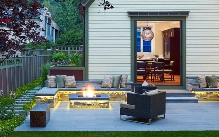 otvorené ohnisko-plynová terasa-led-osvetlenie-nepriame