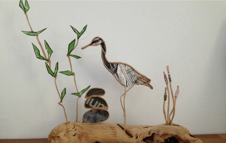 urobte si dekoráciu so žeriavom sami pre zariadenie v plážovom štýle