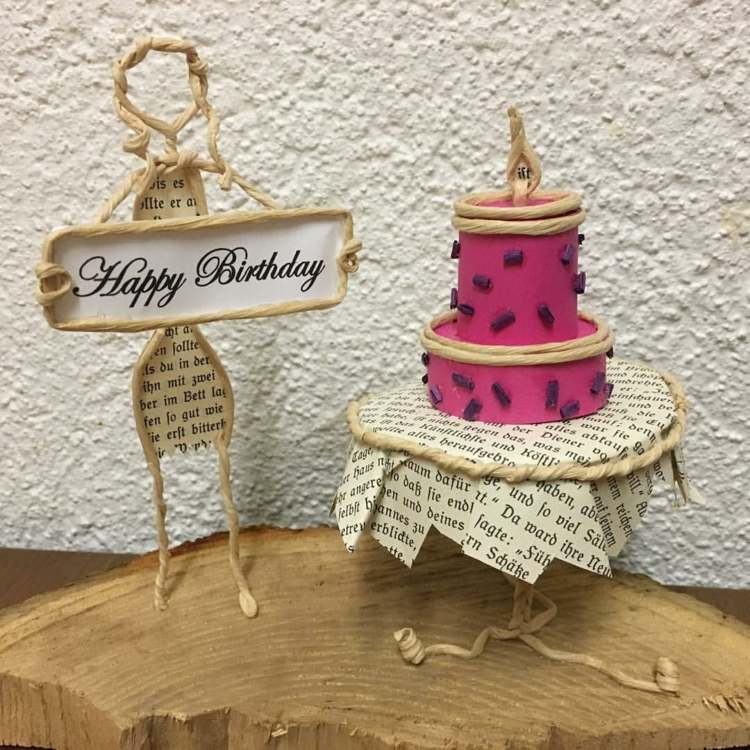 Nápad na darček alebo dekoráciu torty s nápisom Happy Birthday