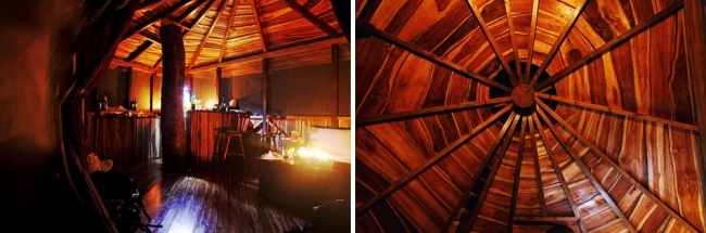 Interiér dreveného domu vyzerá ako obklad z dreva