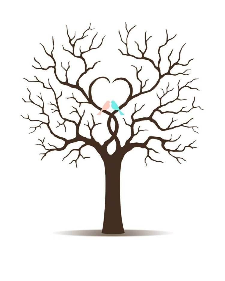 šablóna stromu odtlačkov prstov diy-ručné práce-nápad-deti-dospelí