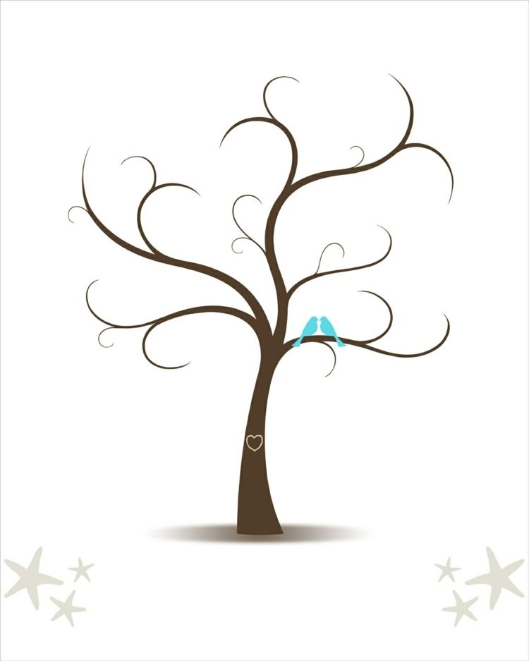 šablóna stromu odtlačkov prstov láska holubica hviezda vzor ozdoba stromčeka