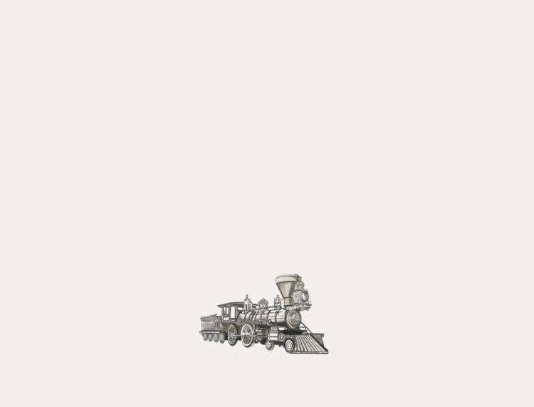 odtlačok prsta-strom-šablóna-železnica-retro-lokomotíva-prestavba