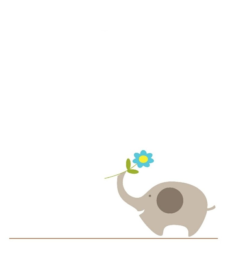 stimulácia stromu odtlačkov prstov-šablóny-slona-kvetu-béžového-diy