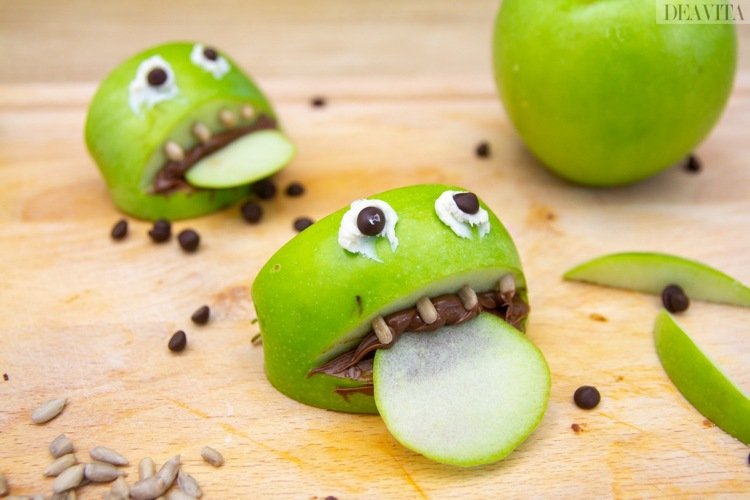 Prstové jedlo pre deti smotanový syr rozmazané oči čokoládové lupienky