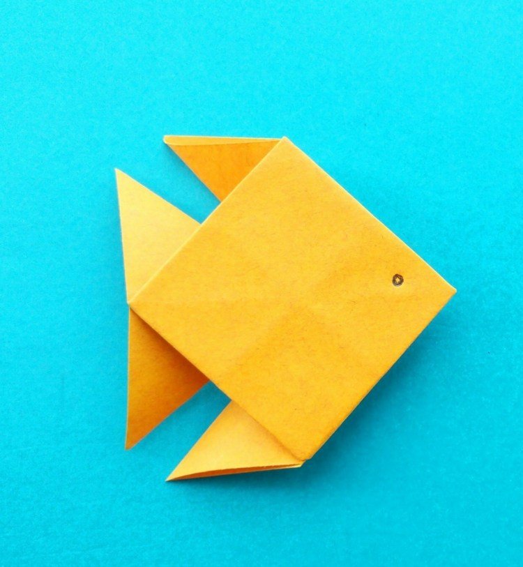 výroba rýb z papiera origami skladanie jednoduchý návod