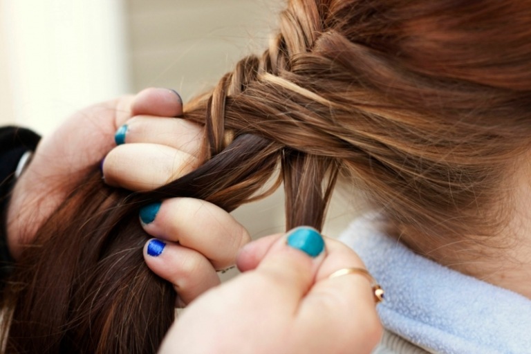 rybie kosti pletené inštrukcie kroky jednoduché vrkočové diy