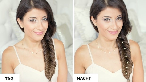 Účesy párty každý deň dlhé rovné vlasy Večierok všedný deň zapletanie dlhých rovných vlasov