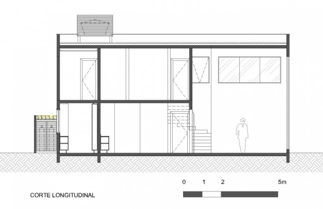 ney lima house Cobogo-brasilia pohľad v reze