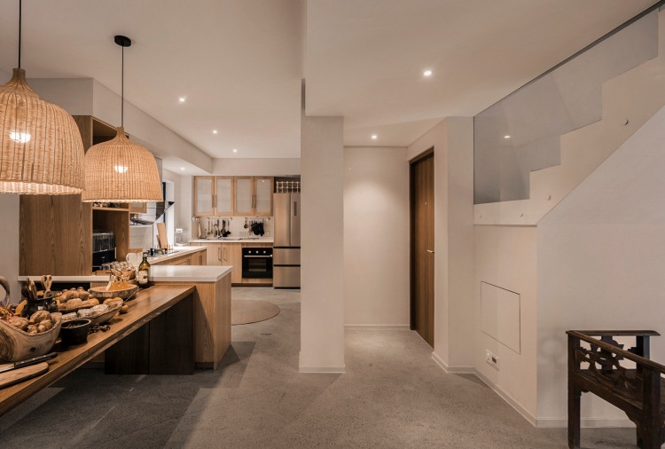 prístrešok strecha vila ratanové tienidlá jedálenský kút kuchyňa