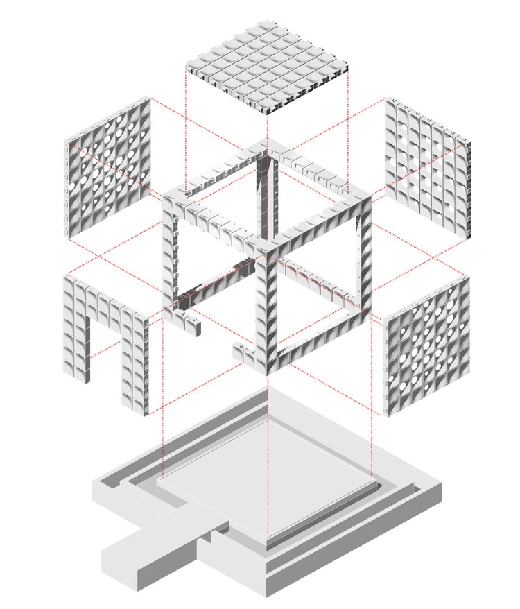 vila na záhradu s plochou strechou montované panely