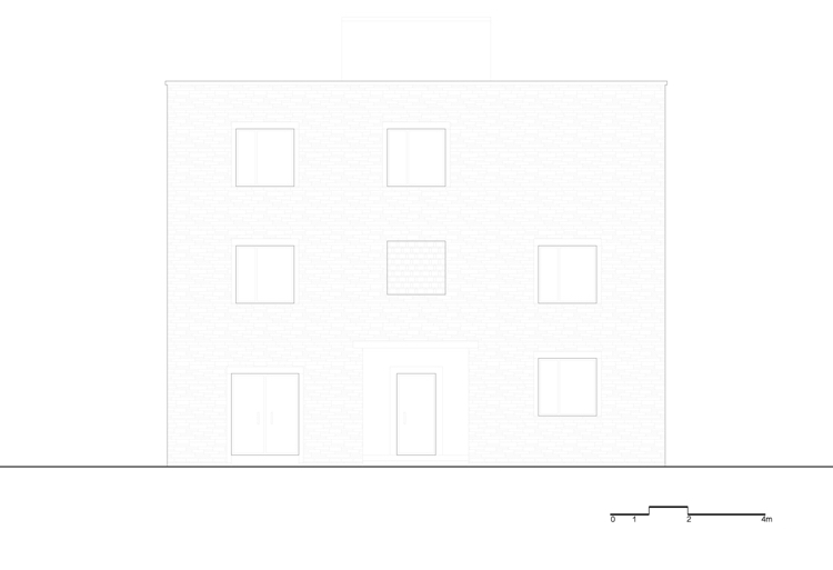 Vila s plochou strechou, bočný výhľad na sever