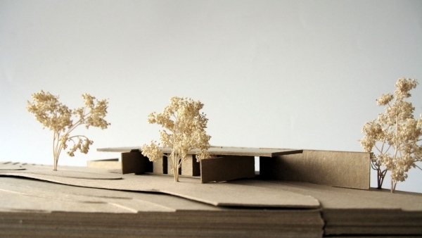 prototyp dizajnérskeho domu s plochou strechou v modernom štýle