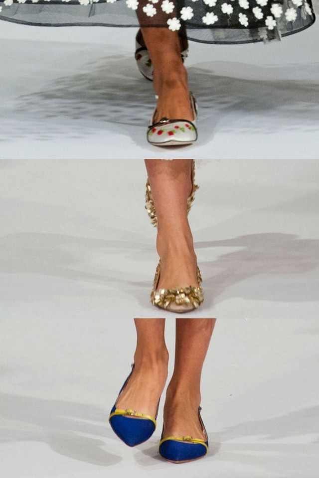 Rozmanitosť elegantných balerín v aktuálnych farbách oscar-de-la-renta-shicke-topánky