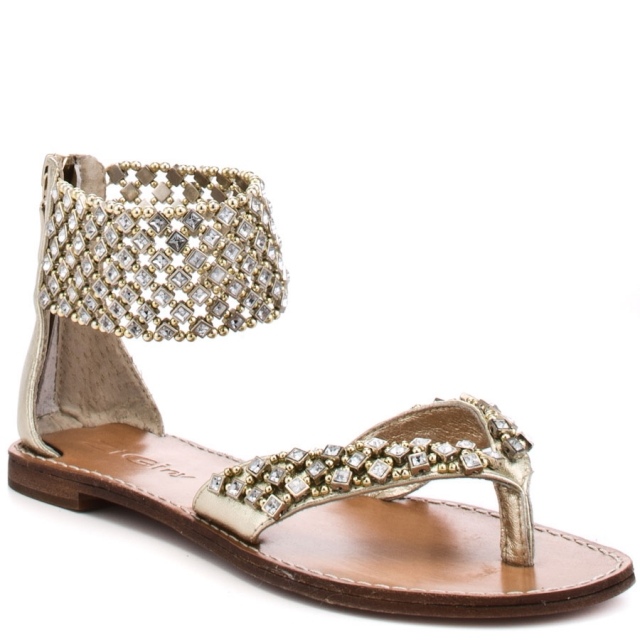 Elegantné rímske sandále s kamennou výzdobou zdobené-návrhár-ploché-sandále-ženy-ploché