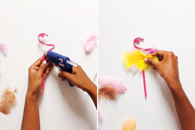 plameniak dekorácia párty vyberač perie