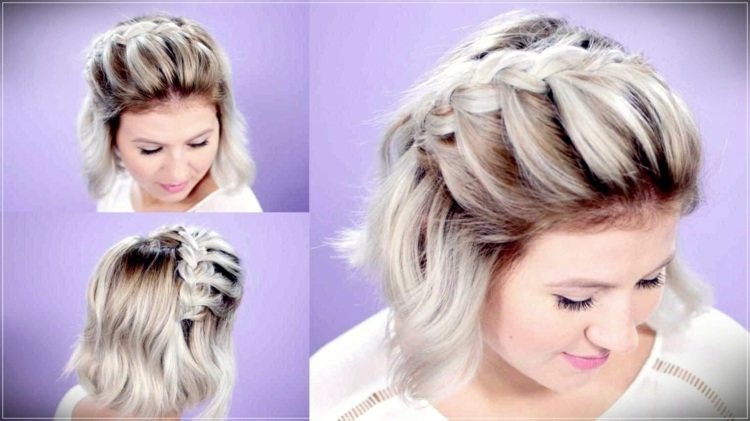 Účesy s vrkočmi pre krátke vlasy Bob Účes v štýle Bangs Braid Tipy