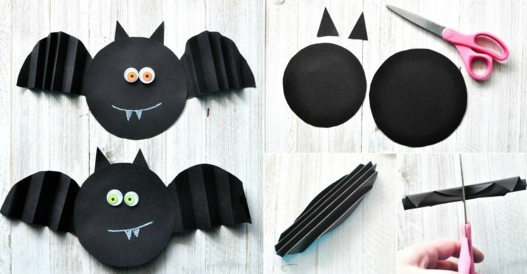 netopier vyrábajúci papier-kruhy-skladacie-krídla-návod