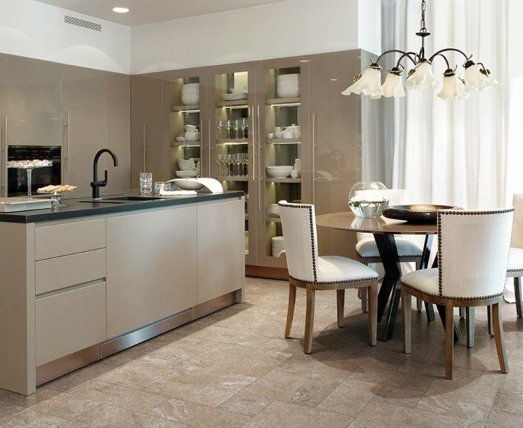 dlaždice v kamennom vzhľade dynastia vzhľad vybavenie kuchyne jedálenský stôl kuchynský ostrov