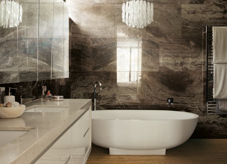 obklady kameň look rex i marmi hnedá ušľachtilá mramorová vaňa kúpeľňová skrinka vysoký lesk