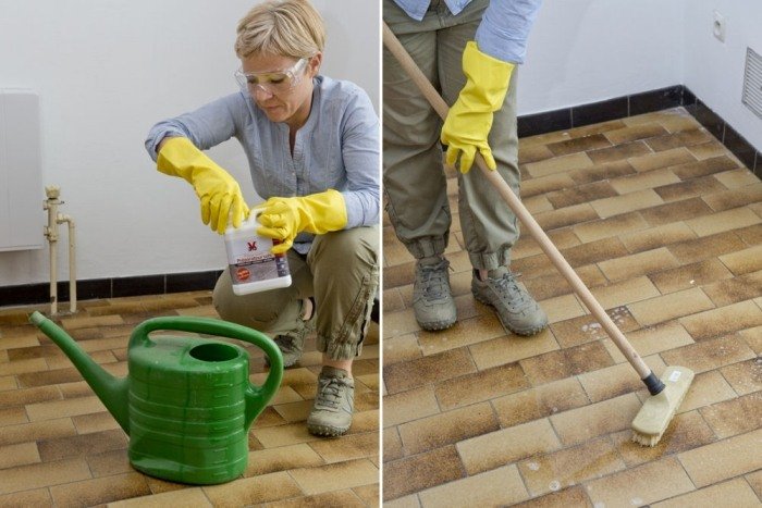 Dlaždice dobre umyte a pripravte povrch Dlažba-dlažba-príprava-povrch-umývanie