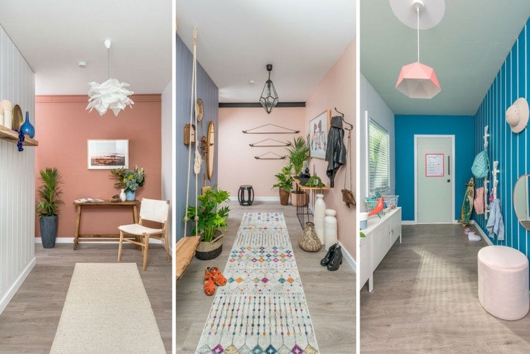 Nápady na maľovanie malých chodieb pre moderné úzke miestnosti opticky široké